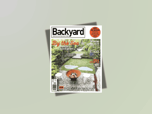 Backyard Creative Australian Living Magazine cover, Issue 14.1 (2016), featuring Paal Grants Hawthorn East Residence – a compact garden combining structure and refined planting.